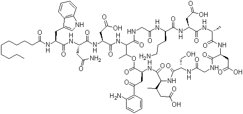 Struktur image of Daptomycin