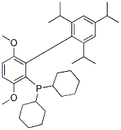 Struktur image of 2-(Dicyclohexylphosphino)3,6-dimethoxy-2',4',6'-triisopropyl-1,1'-biphenyl