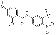 Struktur image of 2,4-Dimethoxy-N-(4-nitro-3-(trifluoromethyl)phenyl)benzamide
