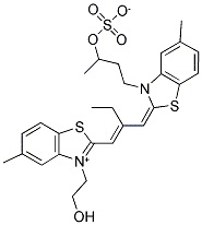 Struktur image of 5,5'-Dimethyl-9-ethyl-3-(2-hydroxyethyl)-3'-(3-sulfatobutyl)thiacarbocyanine betaine
