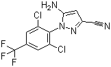 Struktur image of 5-Amino-3-cyano-1-(2,6-dichloro-4-trifluoro methyl phenyl)pyrazole