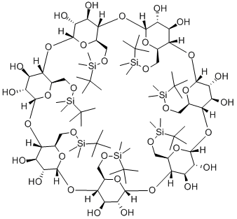 Struktur image of Heptakis-6-(dimethyl-tert-butylsilyl)-beta-cyclodextrin