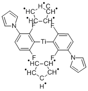 Struktur image of bis-(Cyclopenta-1,3-diene)bis(1-(2,4-difluorophenyl)-3H-pyrrol-3-yl)titanium