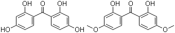 Struktur image of bis-(2,4-Dihydroxyphenyl)methanone and bis-(2-hydroxy- 4- methoxyphenyl)methanone