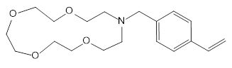 Struktur image of 13-[(4-Ethenylphenyl)methyl]-1,4,7,10-tetraoxa-13-azacyclopentadecane