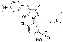 Struktur image of 1-(2-Chloro-5-sulfophenyl)-3-methyl-4-(4-dimethylaminobenzylidene)-2-pyrazolin-5-one triethylammonium salt