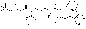 Struktur image of (S)-2-((((9H-Fluoren-9-yl)methoxy)carbonyl)amino)-5-((2,2,10,10-tetramethyl-4,8-dioxo-3,9-dioxa-5,7-diazaundecan-6-ylidene)amino)pentanoic acid