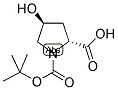 Struktur image of (2R,4S)-1-(tert-butoxycarbonyl)-4-hydroxypyrrolidine-2-carboxylic acid