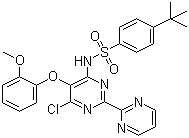 Struktur image of 4-tert-Butyl-N-[6-chloro-5-(2-methoxy-phenoxy)-[2,2']bipyrimidinyl-4-yl]-benzenesulfonamide