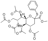 Struktur image of Methyl 5-acetamido-4,7,8,9-tetra-O-acetyl-3,5-dideoxy-2-S-phenyl-2-thio-D-glycero-D-galacto-2-nonulopyranosylonate