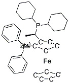 Struktur image of (2R)-1-[(1R)-1-(dicyclohexylphosphino)ethyl]-2-(diphenylphosphino)-ferrocene
