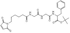 Struktur image of L-Phenylalanine, N-[6-(2,5-dihydro-2,5-dioxo-1H-pyrrol-1-yl)-1-oxohexyl]glycylglycyl-, 1,1-dimethylethyl ester