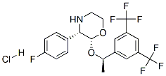 Struktur image of (2R,3S)-2-[(1R)-1-[3,5-bis(Trifluoromethyl)phenyl]ethoxy]-3-(4-fluorophenyl)morpholine hydrochloride (1:1)