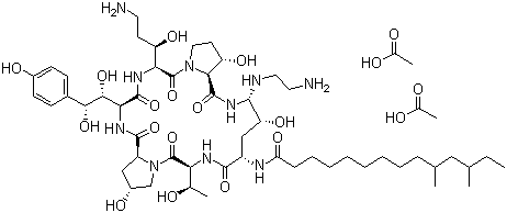 Struktur image of Caspofungin acetate