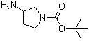 Struktur image of tert-Butyl 3-aminopyrrolidine-1-carboxylate