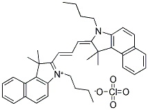 Struktur image of 4,5:4',5'-Dibenzo-1,1'-dibutyl-3,3,3',3'-tetramethylindacarbocyanine perchlorate