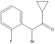Struktur image of 2-Bromo-2-(2-fluorophenyl)-1-cyclopropylethanone