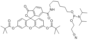 Struktur image of 5'-6-FAM-phosphoramidite
