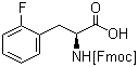 Struktur image of (2S)-2-{[(9H-fluoren-9-ylmethoxy)carbonyl]amino}-3-(2-fluorophenyl)propanoic acid