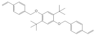 Struktur image of 1,4-bis-(1,1-Dimethylethyl)-2,5-bis[(4-ethenylphenyl)methoxy]benzene