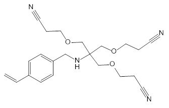 Struktur image of 3,3′[[2-[(2-cyanoethoxy)methyl]-2-[[(4-ethenylphenyl)methyl]amino]-1,3-propanediyl]bis(oxy)]bis-propanenitrile