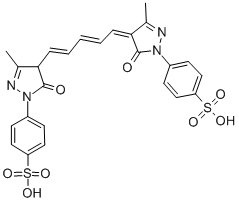 Struktur image of 1,1'-bis-(4-Sulfophenyl)-5,5'-dihydroxy-3,3'-dimethylpyrazolo-4,4'-pentamethineoxonole