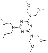 Struktur image of 2,4,6-Tris[bis-(methoxymethyl)amino]-1,3,5-triazine