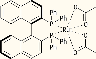 Struktur image of Diacetato[(R)-(+)-2,2'-bis(diphenylphosphino)-1,1'-binaphthyl]ruthenium(II)