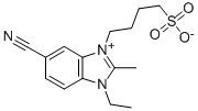 Struktur image of 5-Cyano-1-ethyl-2-methyl-3-(4-sulfobutyl)benzimidazolium betaine