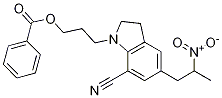 Struktur image of 1-[3-(Benzoyloxy)propyl]-2,3-dihydro-5-(2-nitropropyl)-1H-indole-7-carbonitrile