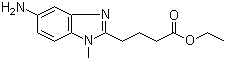 Struktur image of 1-Methyl-5-amino-1H-benzimidazole-2-butanoic acid ethyl ester