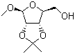 Struktur image of [(3aS,4R,6R,6aS)-6-methoxy-2,2-dimethyl-tetrahydro-2H-furo[3,4-d][1,3]dioxol-4-yl]methanol
