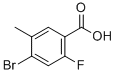Struktur image of 4-Bromo-2-fluoro-5-methylbenzoic acid