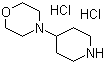 Struktur image of 4-(Morpholin-4-yl)-piperidine hydrochloride