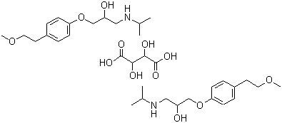 Struktur image of Metoprolol tartrate