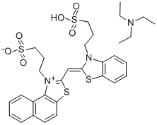 Struktur image of 4,5-Benzo-3,3'-bis(3-sulfopropyl)thiacyanine betaine triethylammonium salt