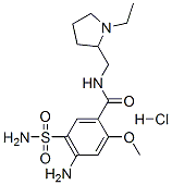 Struktur image of 4-Amino-5-(aminosulfonyl)-n-[(1-ethyl-2-pyrrolidinyl)methyl]-2-methoxybenzamide monohydrochloride