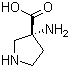 Struktur image of (3R)-3-Aminopyrrolidine-3-carboxylic acid