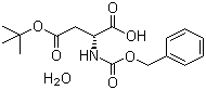 Struktur image of (2R)-2-{[(Benzyloxy)carbonyl]amino}-4-[(2-methyl-2-propanyl)oxy]-4-oxobutanoic acid hydrate