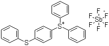 Struktur image of 4-Thiophenyl phenyl diphenyl sulfonium hexafluoroantimonate