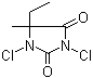 Struktur image of 1,3-Dichloro-5-ethyl-5-methylhydantoin