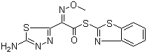Struktur image of S-2-Benzothiazolyl (Z)-2-(5-amino-1,2,4-thiadiazol-3-yl)-2-methoxyimino thioacetate