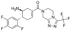 Struktur image of Methanone, [(4R,5S)-5-amino-4-(2,4,5-trifluorophenyl)-1-cyclohexen-1-yl][5,6-dihydro-3-(trifluoromethyl)-1,2,4-triazolo[4,3-a]pyrazin-7(8H)-yl]-