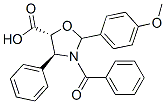 Struktur image of (4S,5R)-3-Benzoyl-2-(4-methoxyphenyl)-4-phenyl-5-oxazolidinecarboxylic acid