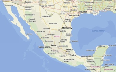 Map about Chemical suppliers in Mexico