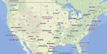 Map about Chemical suppliers in USA